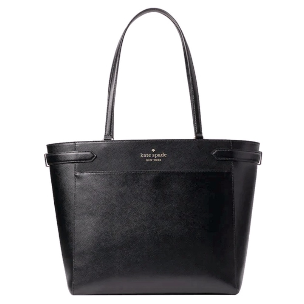 KATE SPADE ♠️ New York "STACI" 🖤BLACK🖤 15” LAPTOP TOTE BAG 🌟EUC🌟